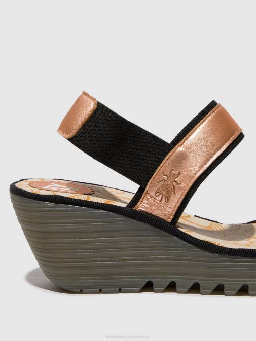 BLUSH GOLD XX0D439 Sling-Back Sandals YACO416 Fly London Women