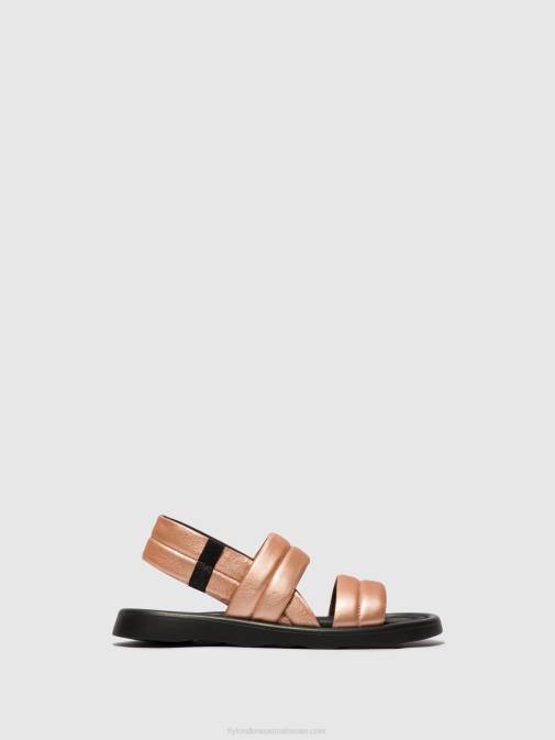 BLUSH GOLD XX0D458 Sling-Back Sandals TOFY941 Fly London Women