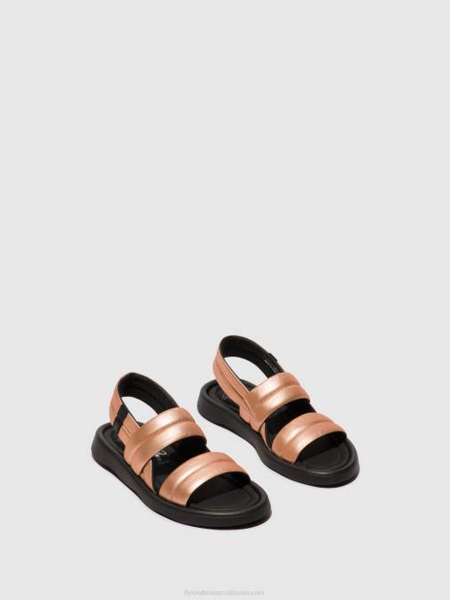 BLUSH GOLD XX0D458 Sling-Back Sandals TOFY941 Fly London Women