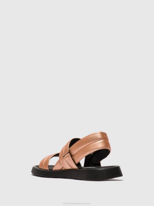 BLUSH GOLD XX0D458 Sling-Back Sandals TOFY941 Fly London Women
