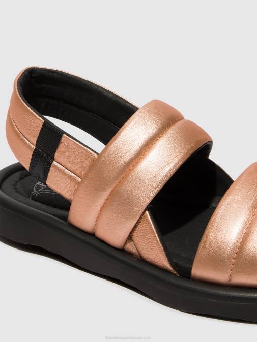 BLUSH GOLD XX0D458 Sling-Back Sandals TOFY941 Fly London Women