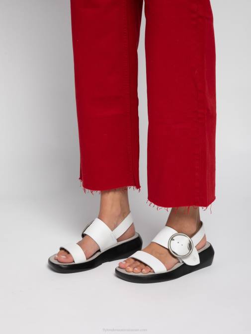 BROOKLYN OFFWHITE XX0D604 Buckle Sandals BANI739 Fly London Women
