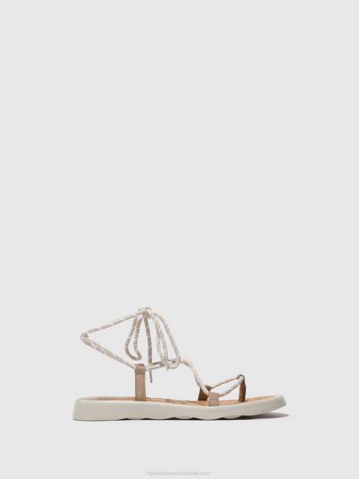 CONCRETE(OFFWHITE) XX0D552 Lace-up Sandals TACE874 Fly London Women
