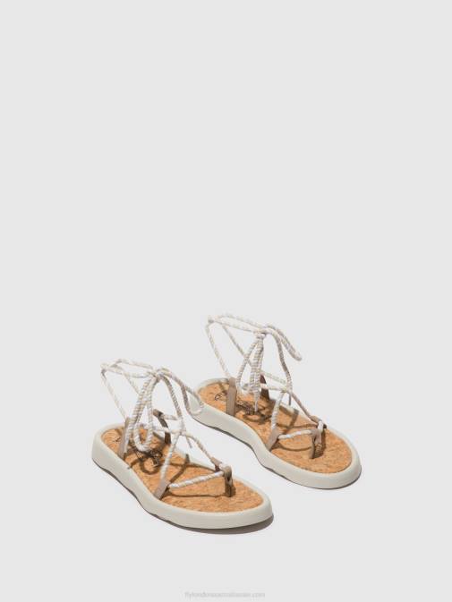 CONCRETE(OFFWHITE) XX0D552 Lace-up Sandals TACE874 Fly London Women