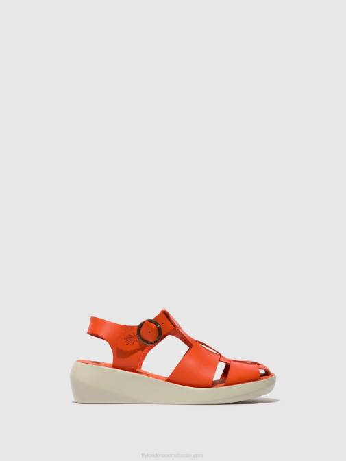 CORAL XX0D428 Strappy Sandals BAWE842 Fly London Women