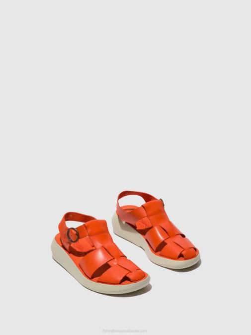 CORAL XX0D428 Strappy Sandals BAWE842 Fly London Women