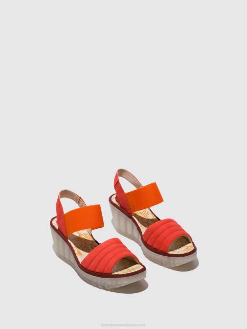DEVIL RED XX0D434 Sling-Back Sandals YIKO414 Fly London Women