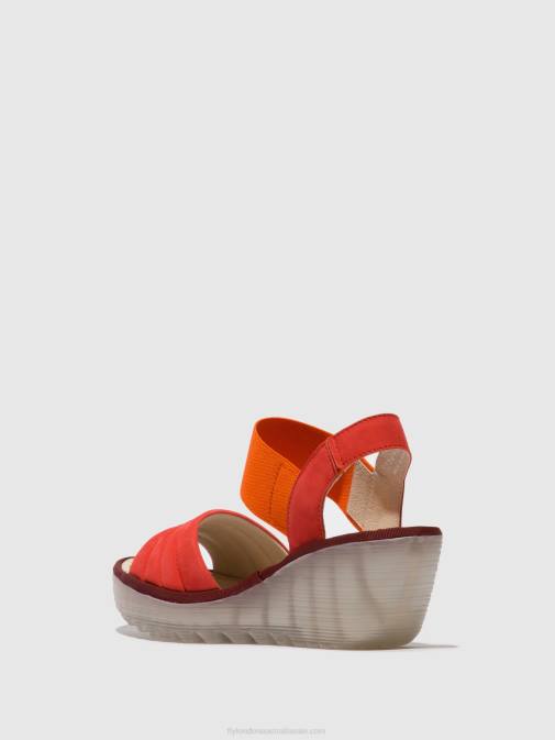 DEVIL RED XX0D434 Sling-Back Sandals YIKO414 Fly London Women