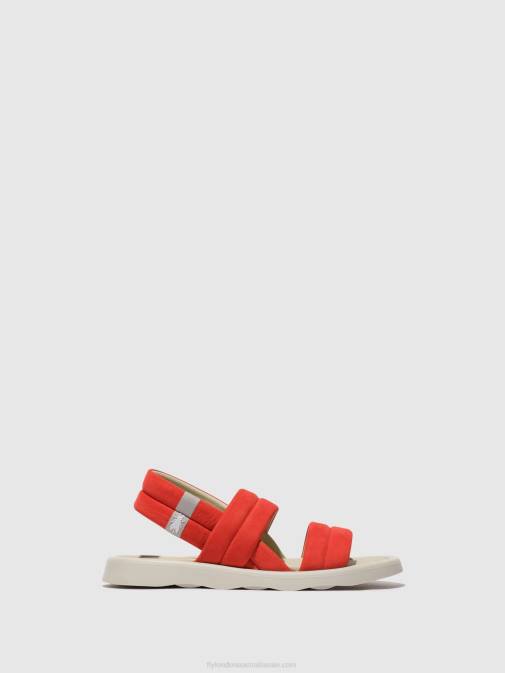DEVIL RED XX0D459 Sling-Back Sandals TOFY941 Fly London Women