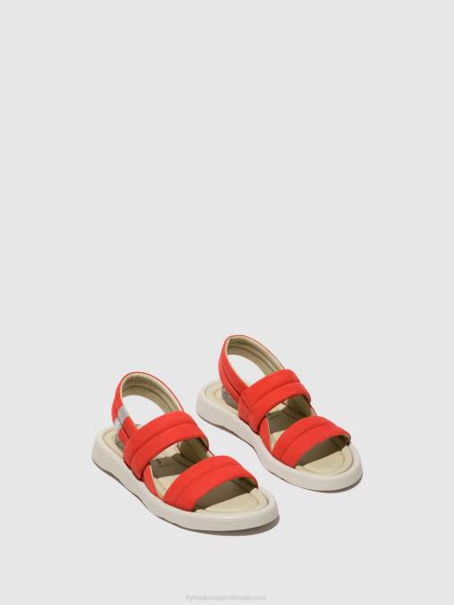 DEVIL RED XX0D459 Sling-Back Sandals TOFY941 Fly London Women
