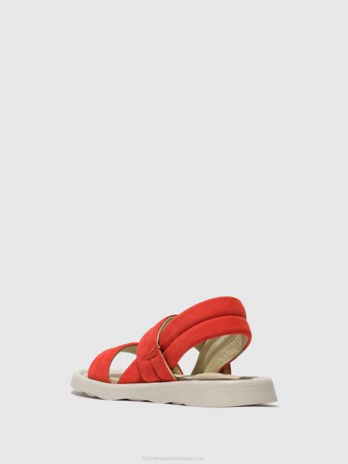 DEVIL RED XX0D459 Sling-Back Sandals TOFY941 Fly London Women