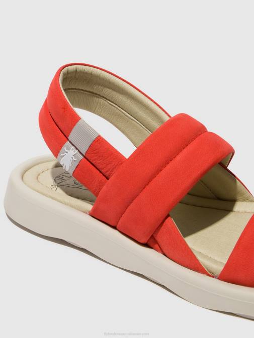 DEVIL RED XX0D459 Sling-Back Sandals TOFY941 Fly London Women