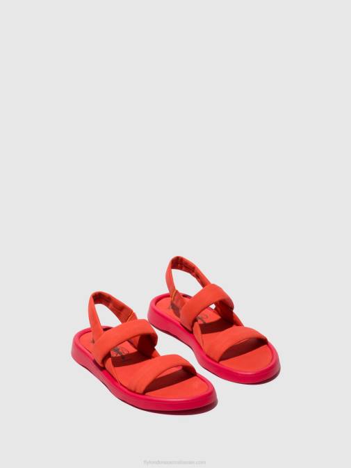 DEVIL RED XX0D540 Sling-Back Sandals TERA873 Fly London Women