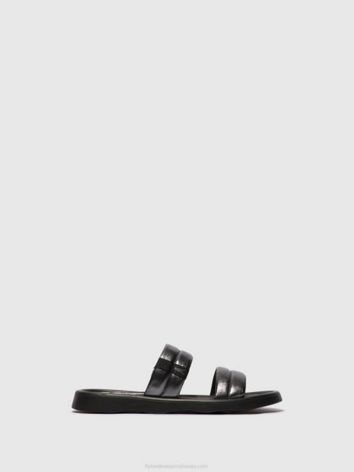 GRAPHITE XX0D474 Flat Sandals TOHA942 Fly London Women