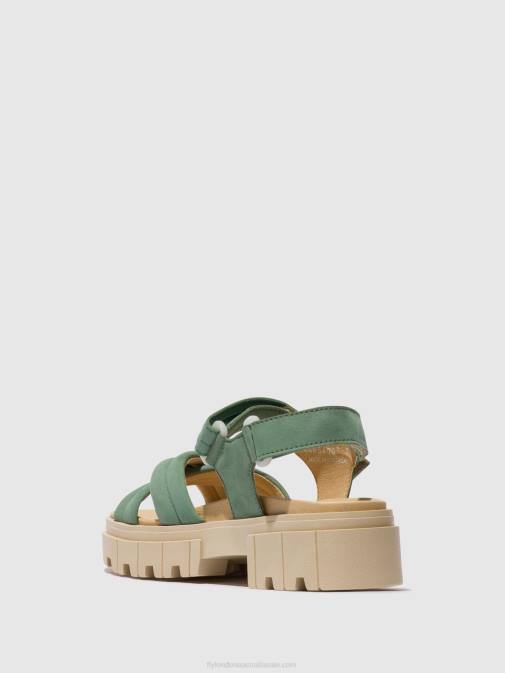 JADE GREEN XX0D546 Sling-Back Sandals JADA854 Fly London Women