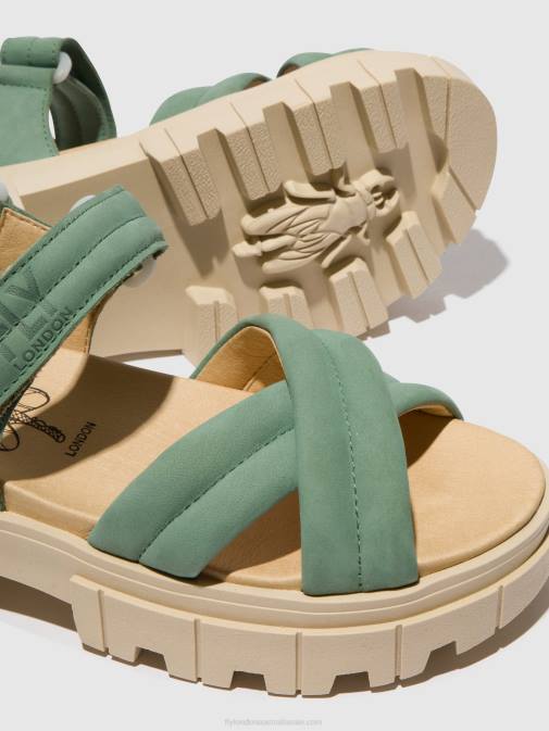 JADE GREEN XX0D546 Sling-Back Sandals JADA854 Fly London Women