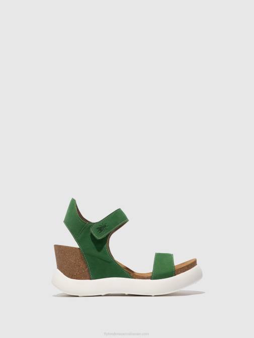 LIME GREEN XX0D399 Velcro Sandals GOGO967 Fly London Women