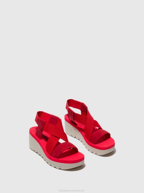 LIPSTICK RED (RED) XX0D447 Sling-Back Sandals YABI922 Fly London Women