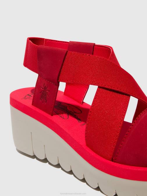 LIPSTICK RED (RED) XX0D447 Sling-Back Sandals YABI922 Fly London Women