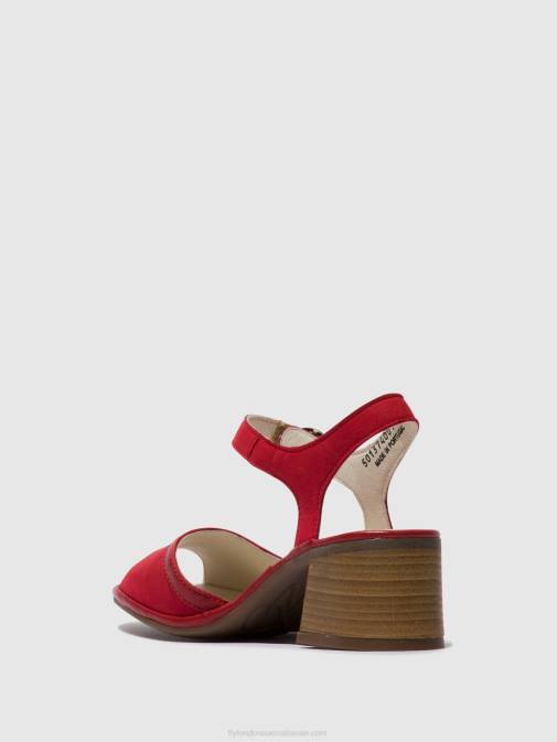 LIPSTICK RED XX0D570 Ankle Strap Sandals LEAR374 Fly London Women