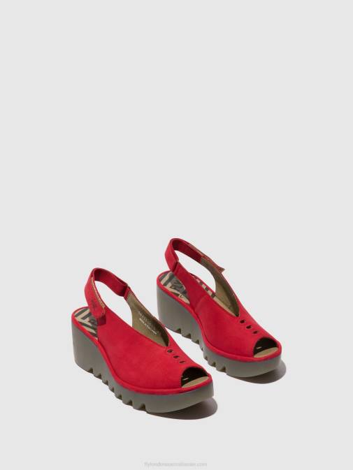 LIPSTICK RED XX0D580 Sling-Back Sandals BAYE386 Fly London Women