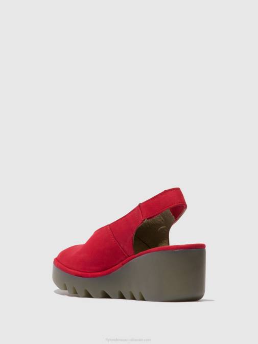 LIPSTICK RED XX0D580 Sling-Back Sandals BAYE386 Fly London Women