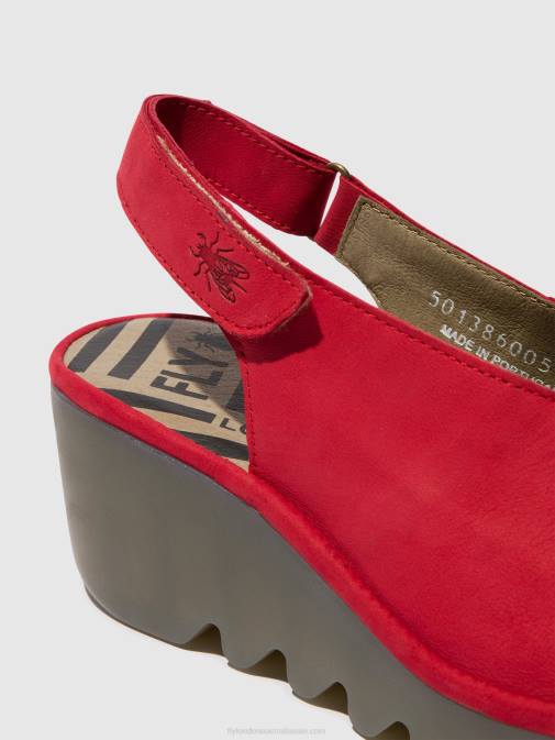 LIPSTICK RED XX0D580 Sling-Back Sandals BAYE386 Fly London Women