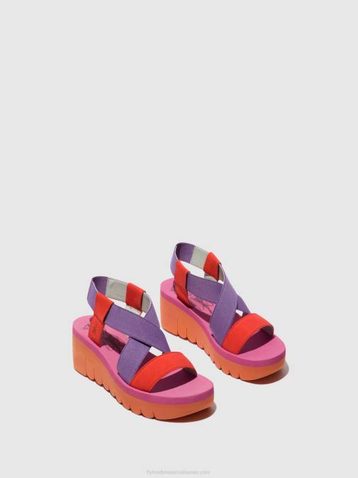ORANGE (VIOLA) XX0D442 Sling-Back Sandals YABI922 Fly London Women