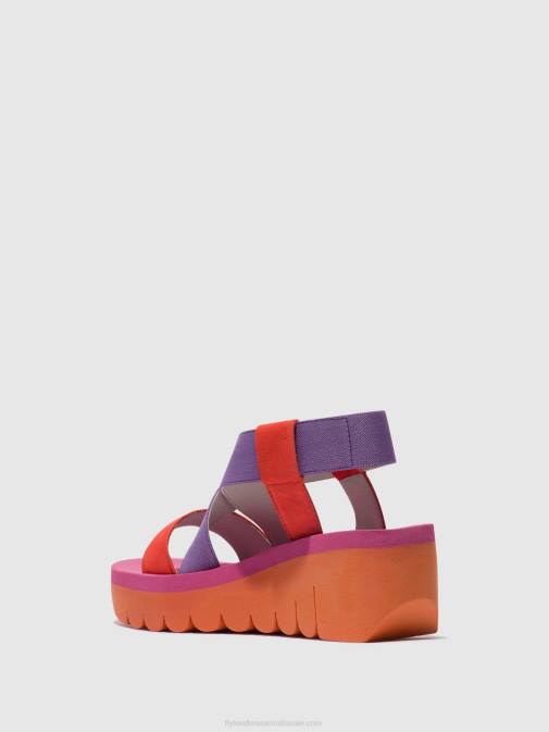 ORANGE (VIOLA) XX0D442 Sling-Back Sandals YABI922 Fly London Women