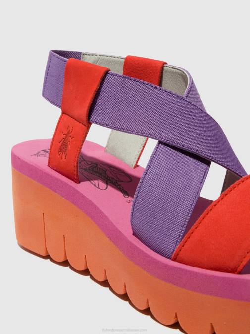 ORANGE (VIOLA) XX0D442 Sling-Back Sandals YABI922 Fly London Women