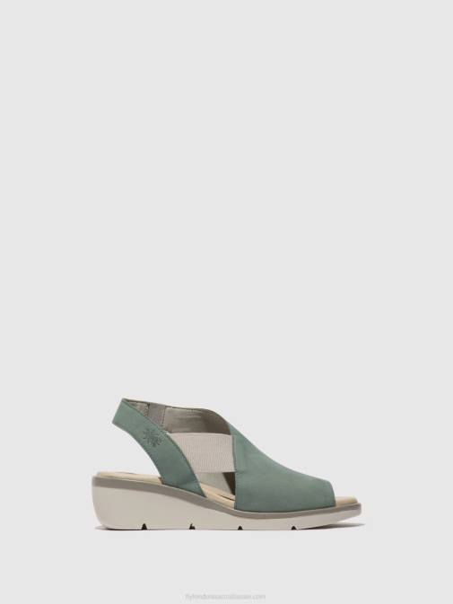 PALE BLUE XX0D476 Elasticated Sandals NILY940 Fly London Women
