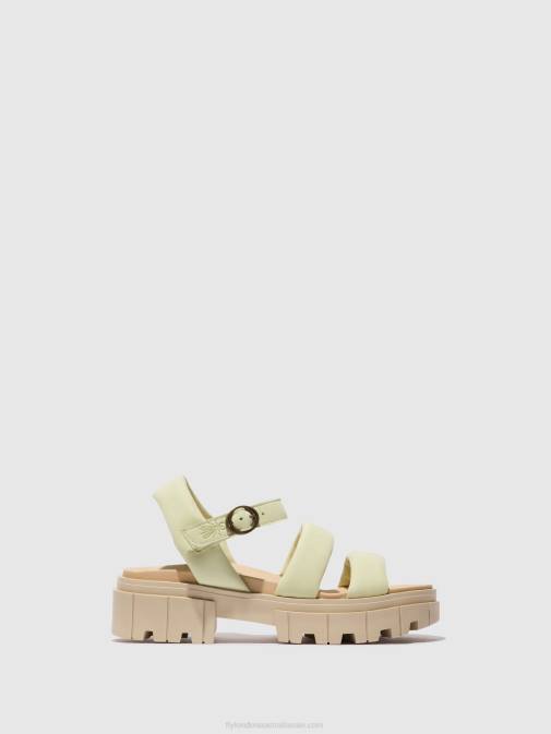 PALE YELLOW XX0D549 Sling-Back Sandals JELA864 Fly London Women