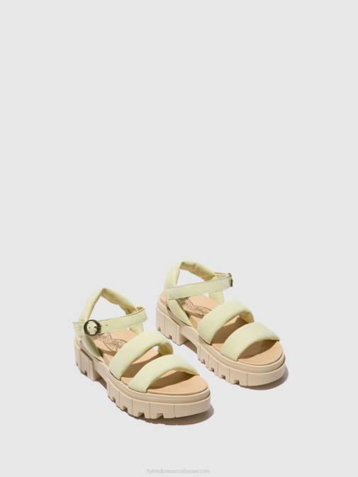 PALE YELLOW XX0D549 Sling-Back Sandals JELA864 Fly London Women
