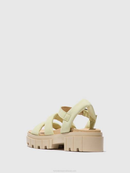 PALE YELLOW XX0D549 Sling-Back Sandals JELA864 Fly London Women