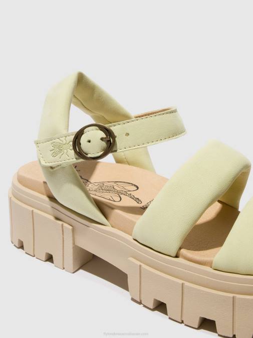 PALE YELLOW XX0D549 Sling-Back Sandals JELA864 Fly London Women