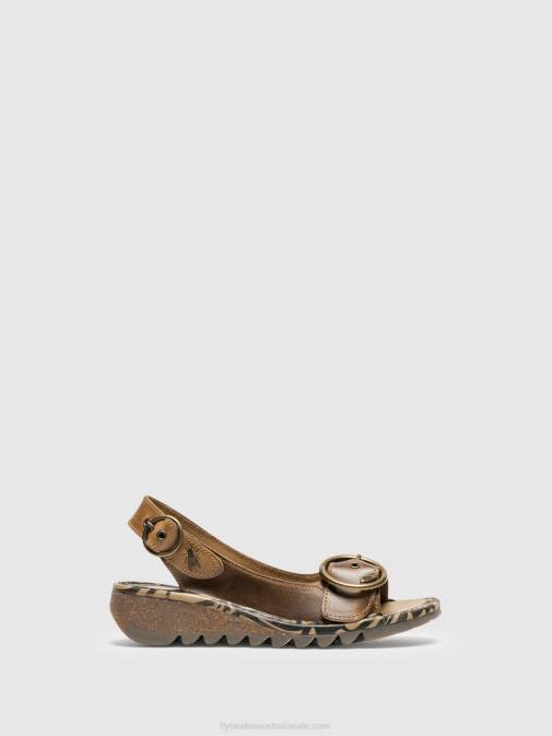 Peru XX0D528 Buckle Sandals Fly London Women