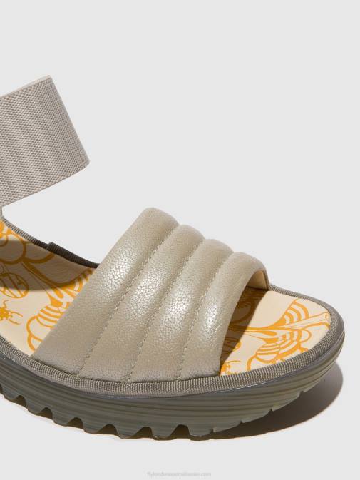 SILVER/OFFWHITE XX0D435 Sling-Back Sandals YIKO414 Fly London Women