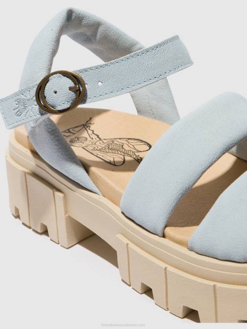 SKY BLUE XX0D544 Sling-Back Sandals JELA864 Fly London Women