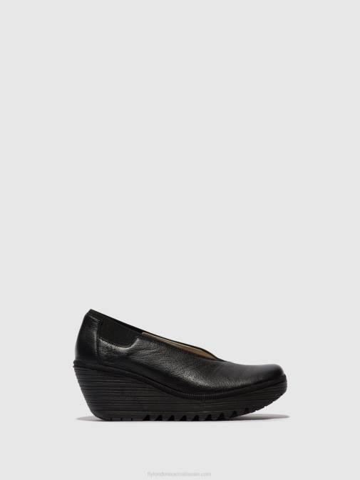 BLACK XX0D630 Slip-on Shoes YOZA438 Fly London Women