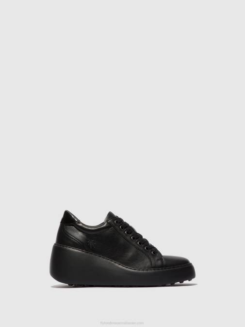 BLACK (BLACK SOLE) XX0D737 Lace-up Trainers DILE450 Fly London Women