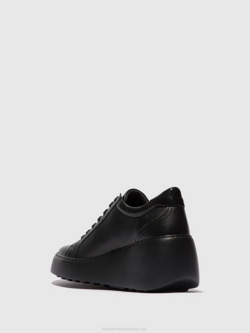 BLACK (BLACK SOLE) XX0D737 Lace-up Trainers DILE450 Fly London Women