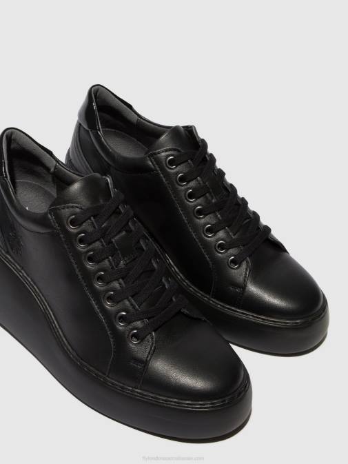 BLACK (BLACK SOLE) XX0D737 Lace-up Trainers DILE450 Fly London Women