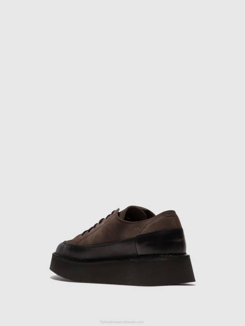 BLACK/GREY XX0D724 Lace-up Trainers CUDA099 Fly London Women