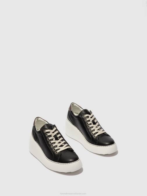 BLACK XX0D770 Lace-up Trainers DILE450 BRITO Fly London Women