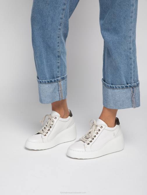 BRITO WHITE XX0D768 Lace-up Trainers DILE450 Fly London Women