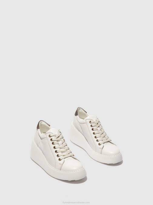BRITO WHITE XX0D768 Lace-up Trainers DILE450 Fly London Women