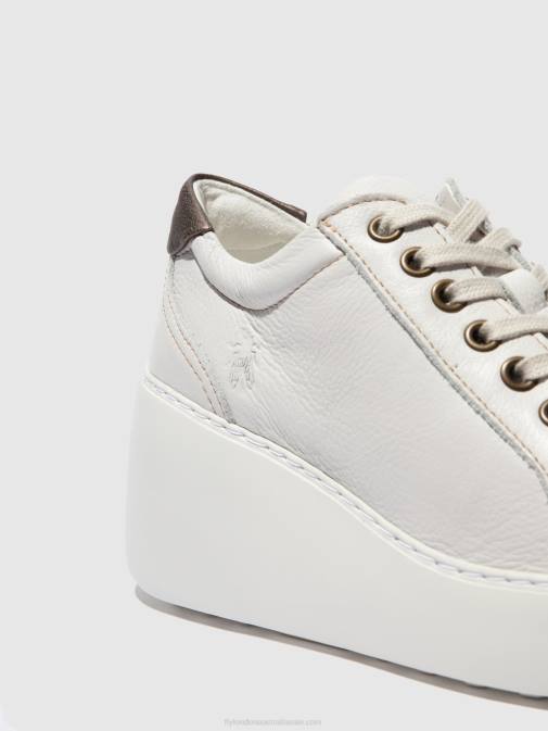 BRITO WHITE XX0D768 Lace-up Trainers DILE450 Fly London Women