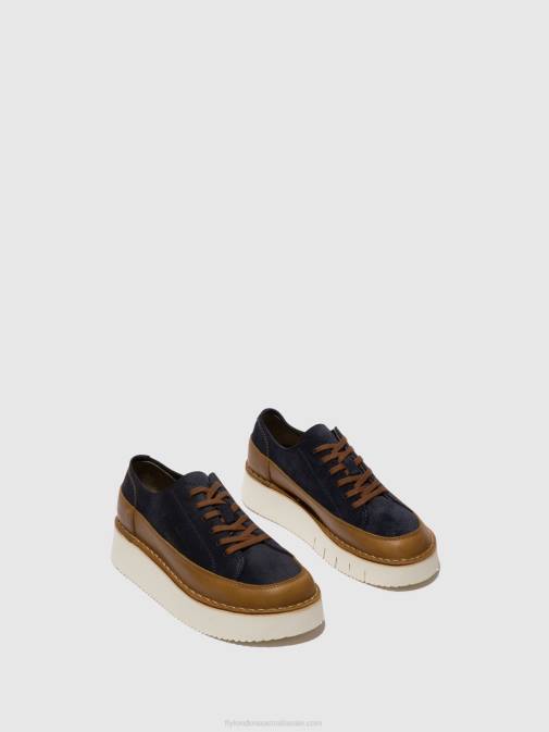 CAMEL/NAVY XX0D725 Lace-up Trainers CUDA099 Fly London Women