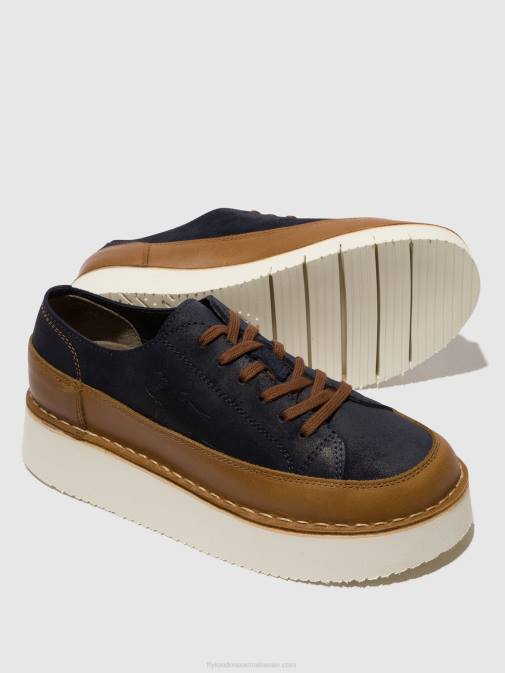 CAMEL/NAVY XX0D725 Lace-up Trainers CUDA099 Fly London Women