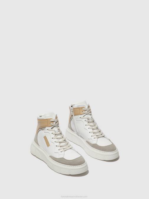 CONCRETE/WHITE/BEIGE XX0D735 Lace-up Trainers EPPE531 Fly London Women